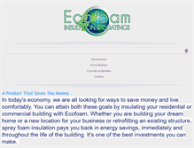 Tablet Screenshot of ecofoaminsulations.com